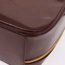 GUCCI Vanity Hand Bag Patent leather 2way Brown Gold 000 270 0323 Auth ep16129-20