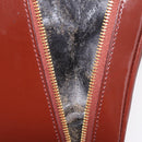 GUCCI Vanity Hand Bag Patent leather 2way Brown Gold 000 270 0323 Auth ep16129-30