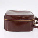 GUCCI Vanity Hand Bag Patent leather 2way Brown Gold 000 270 0323 Auth ep16129-4