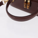 GUCCI Vanity Hand Bag Patent leather 2way Brown Gold 000 270 0323 Auth ep16129-14