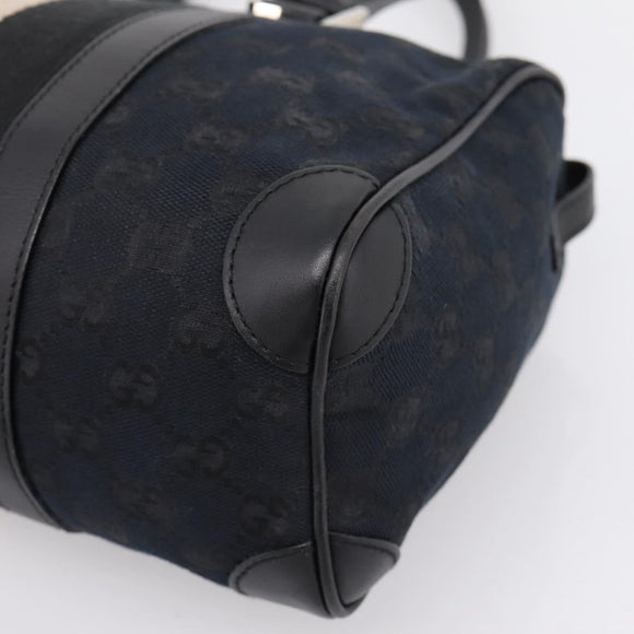 GUCCI GG Canvas Hand Bag Black Silver 000 0851 3754 Auth ep16134