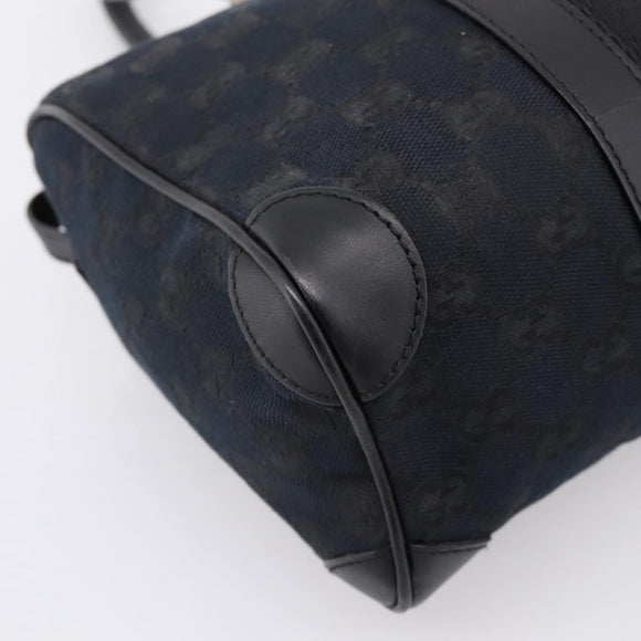GUCCI GG Canvas Hand Bag Black Silver 000 0851 3754 Auth ep16134