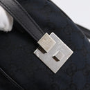 GUCCI GG Canvas Hand Bag Black Silver 000 0851 3754 Auth ep16134-17