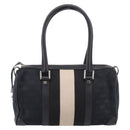 GUCCI GG Canvas Hand Bag Black Silver 000 0851 3754 Auth ep16134-13