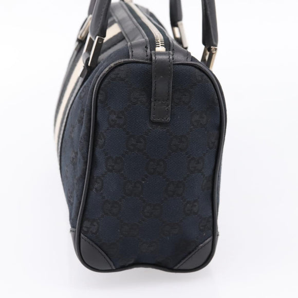 GUCCI GG Canvas Hand Bag Black Silver 000 0851 3754 Auth ep16134