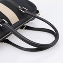 GUCCI GG Canvas Hand Bag Black Silver 000 0851 3754 Auth ep16134-7