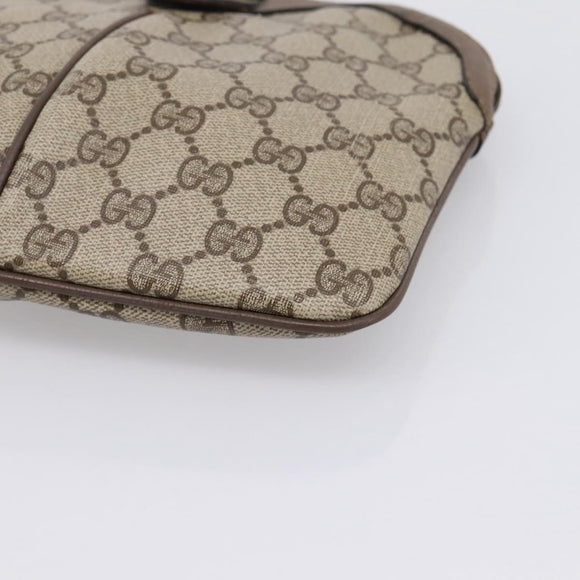 GUCCI GG Supreme Web Sherry Line Bag PVC Beige Gold 904 02 047 Auth ep16142