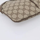 GUCCI GG Supreme Web Sherry Line Bag PVC Beige Gold 904 02 047 Auth ep16142-11