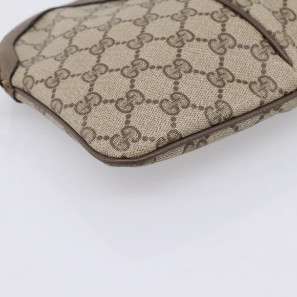 GUCCI GG Supreme Web Sherry Line Bag PVC Beige Gold 904 02 047 Auth ep16142