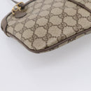 GUCCI GG Supreme Web Sherry Line Bag PVC Beige Gold 904 02 047 Auth ep16142-13