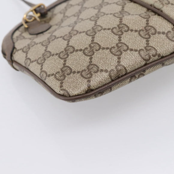 GUCCI GG Supreme Web Sherry Line Bag PVC Beige Gold 904 02 047 Auth ep16142