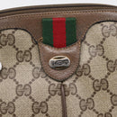 GUCCI GG Supreme Web Sherry Line Bag PVC Beige Gold 904 02 047 Auth ep16142-15