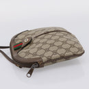GUCCI GG Supreme Web Sherry Line Bag PVC Beige Gold 904 02 047 Auth ep16142-5
