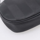 FENDI Pecan Canvas Shoulder Bag PVC Black Gold Auth ep16143-17