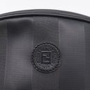 FENDI Pecan Canvas Shoulder Bag PVC Black Gold Auth ep16143-18