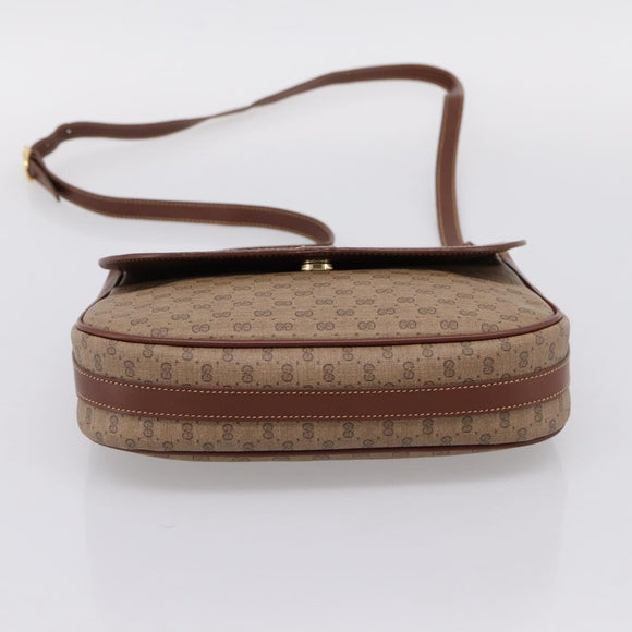 GUCCI Micro GG Supreme Shoulder Bag PVC Beige Gold 001 116 4425 Auth ep16145