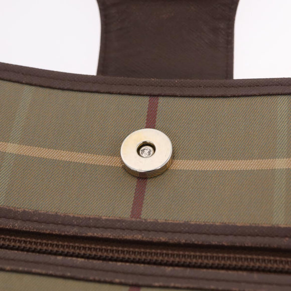 Burberrys Nova Check Shoulder Bag Canvas Beige Gold Auth ep16148