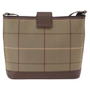 Burberrys Nova Check Shoulder Bag Canvas Beige Gold Auth ep16148-4