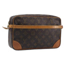 LOUIS VUITTON Monogram Compiegne 28 Clutch Bag M51845 LV Auth ep16150-1