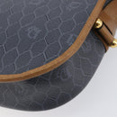 Christian Dior Honeycomb Canvas Shoulder Bag PVC Gold Blue Auth ep16154-17