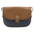 Christian Dior Honeycomb Canvas Shoulder Bag PVC Gold Blue Auth ep16154-13
