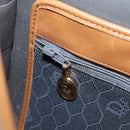 Christian Dior Honeycomb Canvas Shoulder Bag PVC Gold Blue Auth ep16154-25