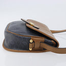 Christian Dior Honeycomb Canvas Shoulder Bag PVC Gold Blue Auth ep16154-3