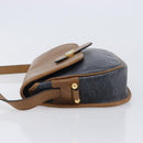 Christian Dior Honeycomb Canvas Shoulder Bag PVC Gold Blue Auth ep16154-4