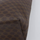 CELINE Macadam Canvas Hand Bag PVC Leather Brown Gold Auth ep16155-15