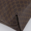 CELINE Macadam Canvas Hand Bag PVC Leather Brown Gold Auth ep16155-16