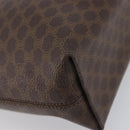 CELINE Macadam Canvas Hand Bag PVC Leather Brown Gold Auth ep16155-18