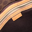 CELINE Macadam Canvas Hand Bag PVC Leather Brown Gold Auth ep16155-22