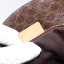 CELINE Macadam Canvas Hand Bag PVC Leather Brown Gold Auth ep16155-12