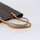 CELINE Macadam Canvas Hand Bag PVC Leather Brown Gold Auth ep16155-7