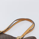 CELINE Macadam Canvas Hand Bag PVC Leather Brown Gold Auth ep16155-14