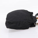 GUCCI Bamboo Hand Bag Nylon 2way Black Silver 001 1577 2615 Auth ep16156-4