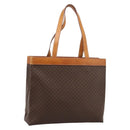 CELINE Macadam Canvas Tote Bag PVC Leather Brown Gold Auth ep16157-1