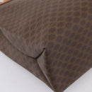 CELINE Macadam Canvas Tote Bag PVC Leather Brown Gold Auth ep16157-15