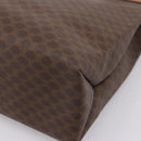 CELINE Macadam Canvas Tote Bag PVC Leather Brown Gold Auth ep16157-16