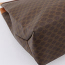 CELINE Macadam Canvas Tote Bag PVC Leather Brown Gold Auth ep16157-17
