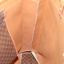 CELINE Macadam Canvas Tote Bag PVC Leather Brown Gold Auth ep16157-18