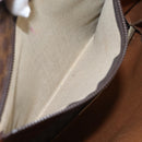 CELINE Macadam Canvas Tote Bag PVC Leather Brown Gold Auth ep16157-22