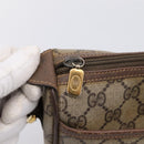 GUCCI GG Supreme Web Sherry Line Bag PVC Beige Gold 89 02 077 Auth ep16159-18