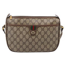 GUCCI GG Supreme Web Sherry Line Bag PVC Beige Gold 89 02 077 Auth ep16159-13
