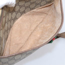 GUCCI GG Supreme Web Sherry Line Bag PVC Beige Gold 89 02 077 Auth ep16159-25