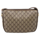 GUCCI GG Supreme Web Sherry Line Bag PVC Beige Gold 89 02 077 Auth ep16159-2