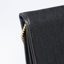 Christian Dior Trotter Canvas Chain Shoulder Bag Black Gold Auth ep16160-11