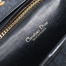 Christian Dior Trotter Canvas Chain Shoulder Bag Black Gold Auth ep16160-20