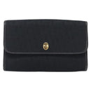 Christian Dior Trotter Canvas Chain Shoulder Bag Black Gold Auth ep16160-13