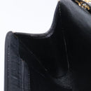 Christian Dior Trotter Canvas Chain Shoulder Bag Black Gold Auth ep16160-22